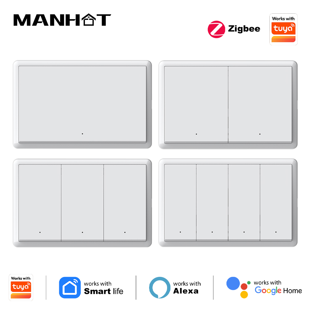 Smart Home Lighting - Interruptor inteligente Manhot Zigbee sem necessidade