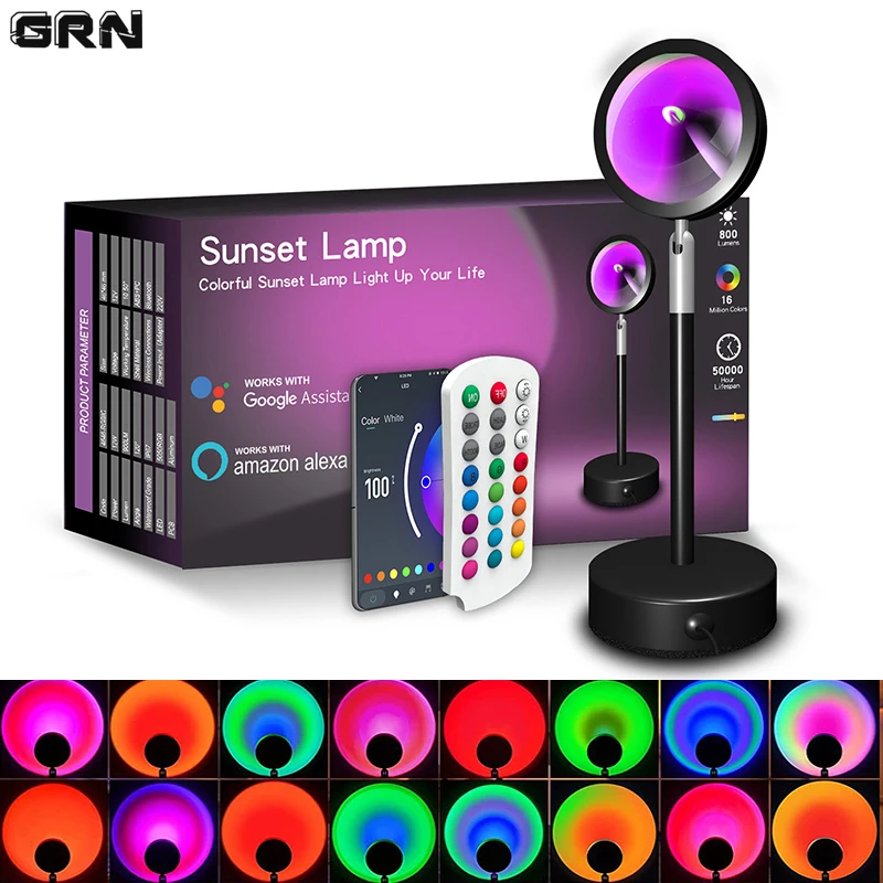 Smart Home For Windows - Smart LED Sunset Lamp, Lâmpadas Coloridas