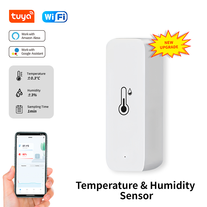 Smart Home Voice Assistant - Tuya wifi sensor de temperatura e