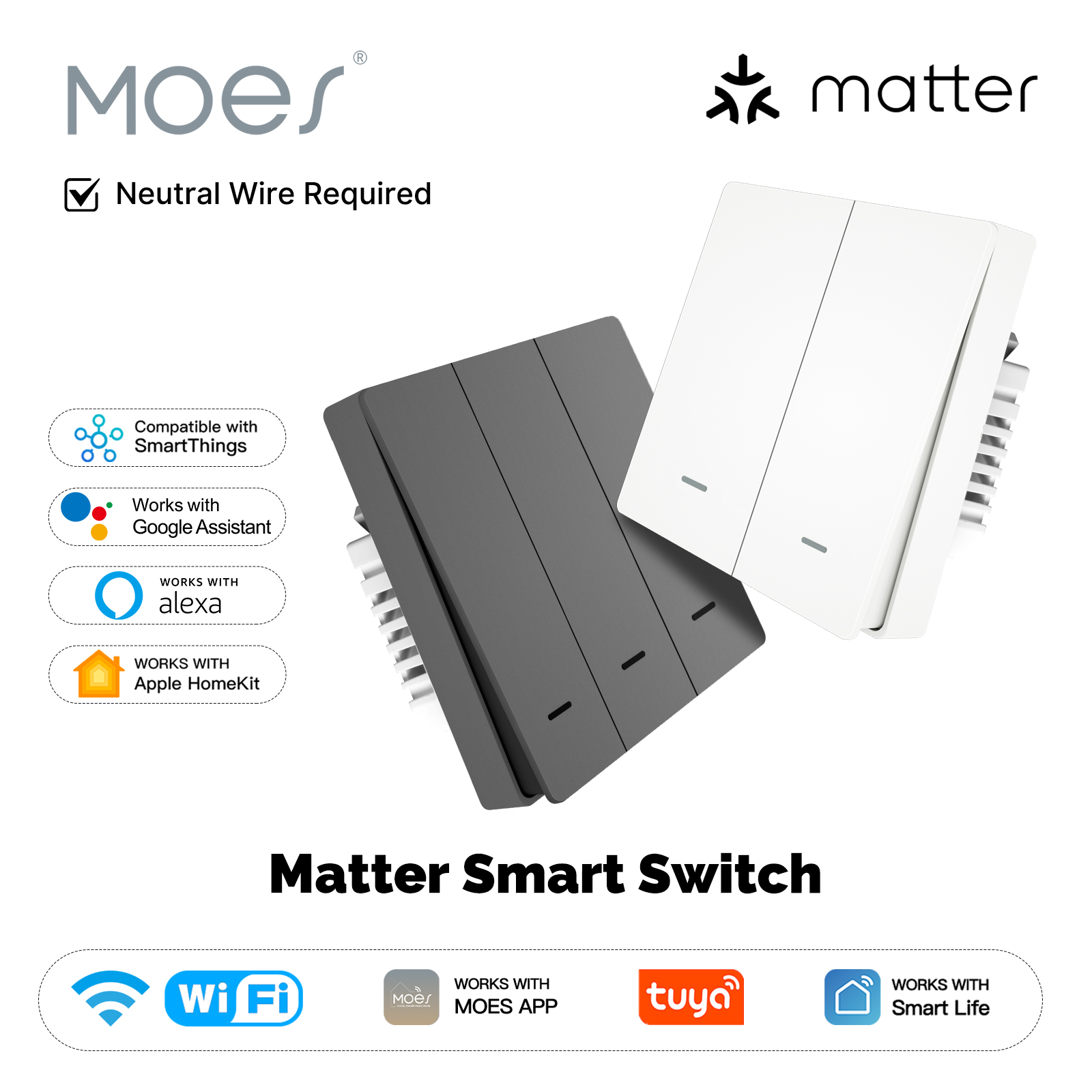 Smart Home For Windows - MOES Matter Tuya WiFi Interruptor de