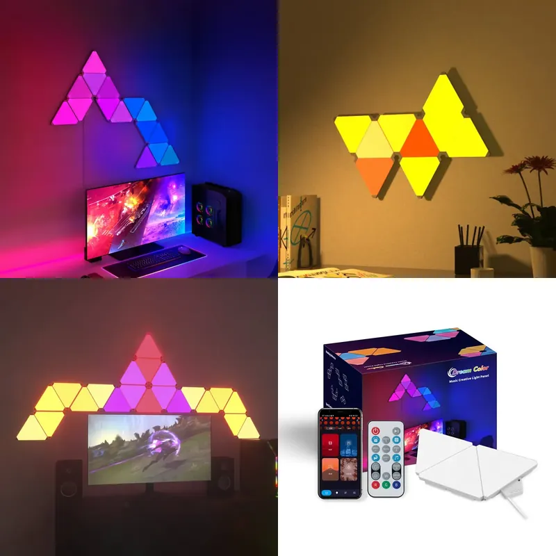Smart Home Lighting - Luzes de parede LED triangulares Banqcn