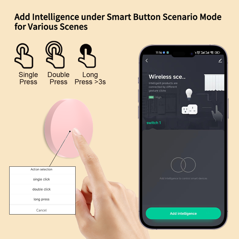 Botão Sem Fio Inteligente ZigB - Smart Home Voice Assistant avaliação e preço