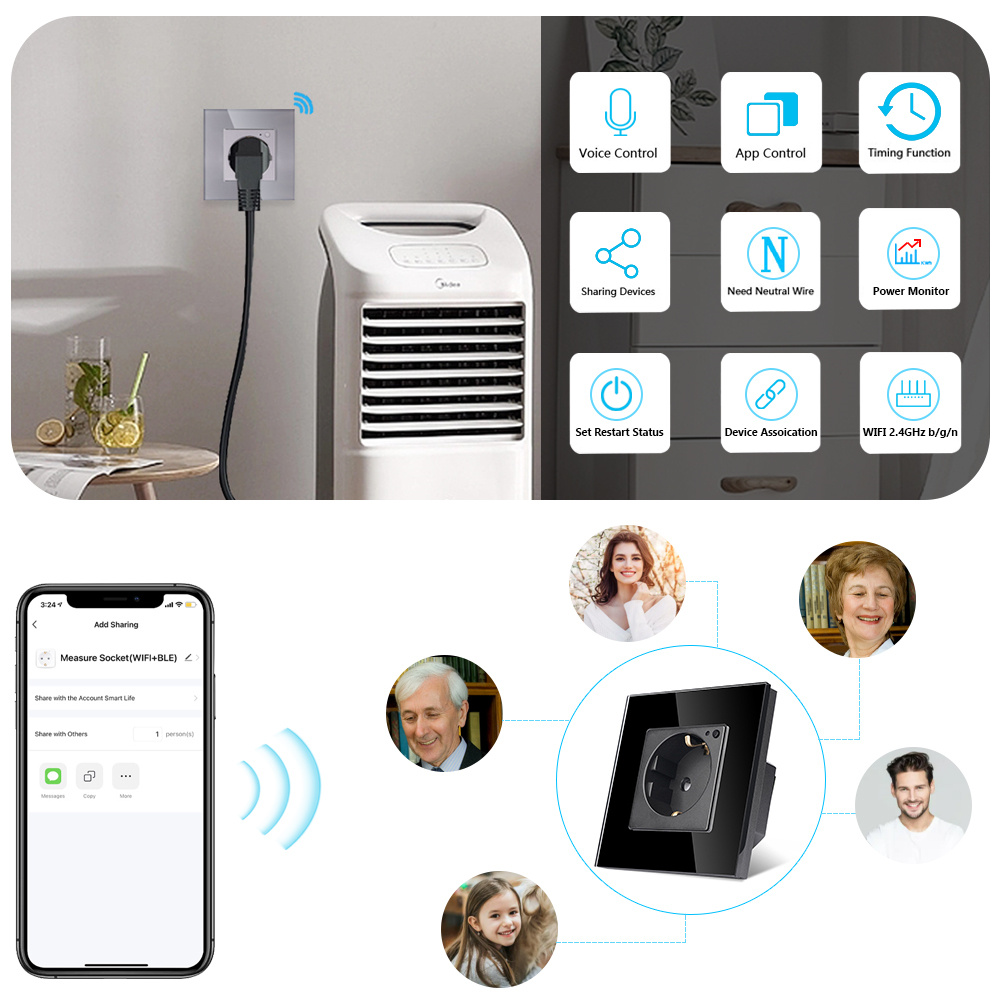 Tawoia wifi tomada de parede p - Smart Home For Windows avaliação e preço