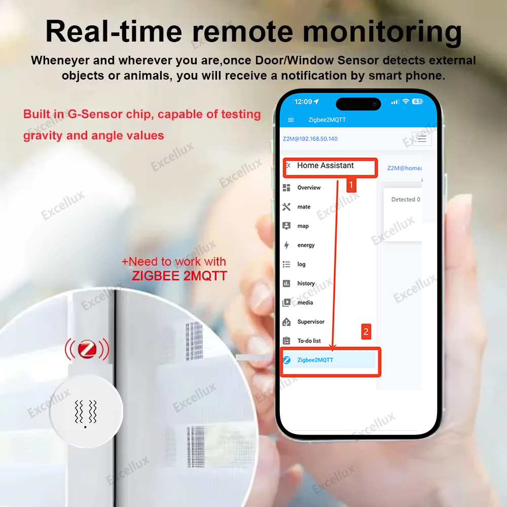 Zigbee 3.0 sensor de vibração  - Zigbee Motion Sensor avaliação e preço