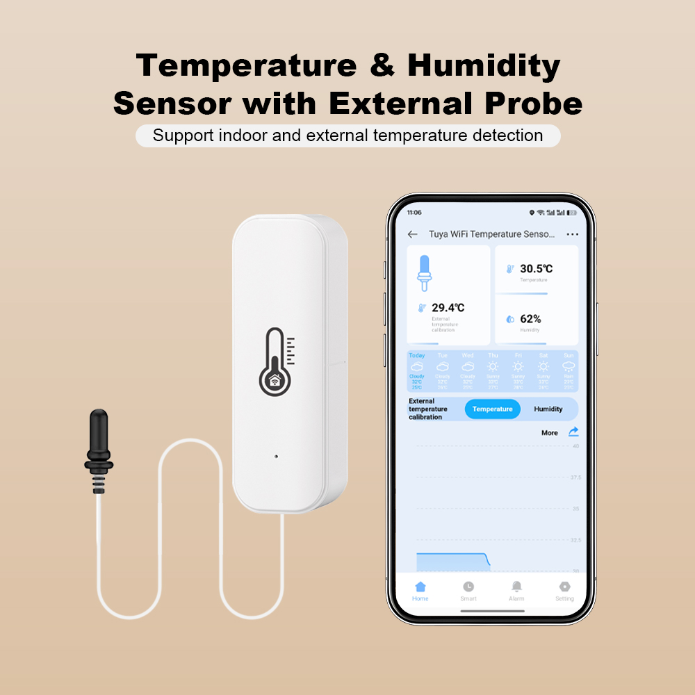 Novo Sensor de Umidade e Tempe - Smart Home Wiz avaliação e preço